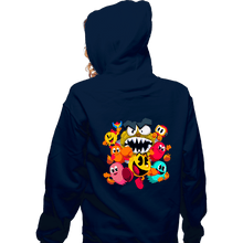 Load image into Gallery viewer, Secret_Shirts Zippered Hoodies, Unisex / Small / Navy Pac-Man World
