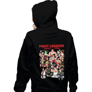 Daily_Deal_Shirts Zippered Hoodies, Unisex / Small / Black Fight Legends Insert Coin