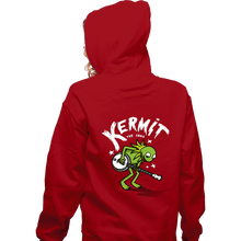Load image into Gallery viewer, Shirts Zippered Hoodies, Unisex / Small / Red Banjoist Frog
