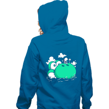 Load image into Gallery viewer, Shirts Zippered Hoodies, Unisex / Small / Royal Blue Dino Island Baby
