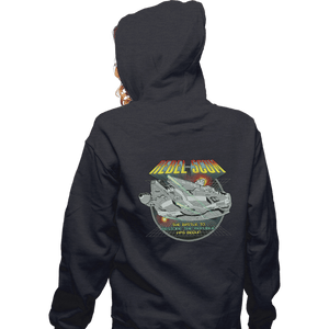 Daily_Deal_Shirts Zippered Hoodies, Unisex / Small / Dark Heather Vintage Arcade Rebel