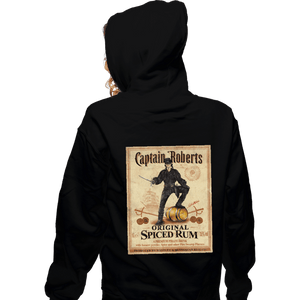 Daily_Deal_Shirts Zippered Hoodies, Unisex / Small / Black Captain Roberts Spiced Rum