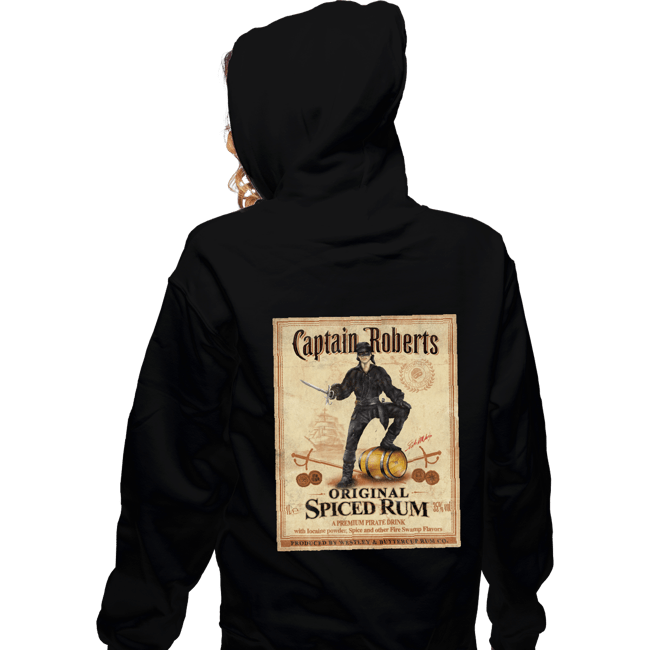 Daily_Deal_Shirts Zippered Hoodies, Unisex / Small / Black Captain Roberts Spiced Rum