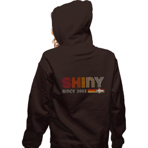Daily_Deal_Shirts Zippered Hoodies, Unisex / Small / Dark Chocolate Shiny Since 2002