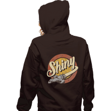 Load image into Gallery viewer, Shirts Zippered Hoodies, Unisex / Small / Dark Chocolate Shiny
