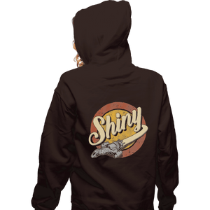 Shirts Zippered Hoodies, Unisex / Small / Dark Chocolate Shiny