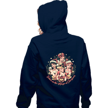 Load image into Gallery viewer, Daily_Deal_Shirts Zippered Hoodies, Unisex / Small / Navy Christmas Princesses
