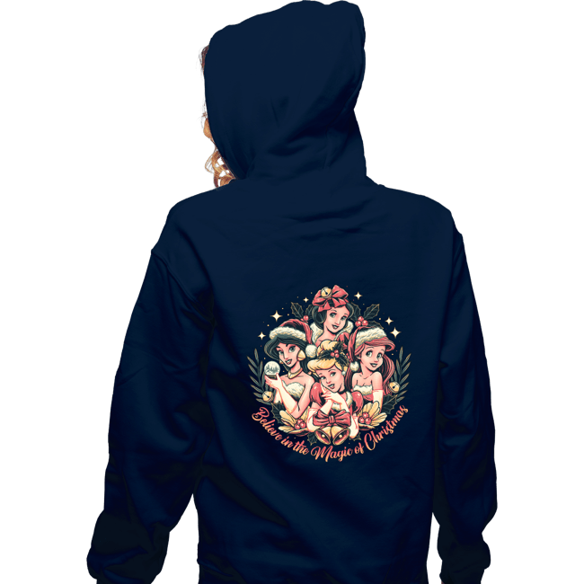 Daily_Deal_Shirts Zippered Hoodies, Unisex / Small / Navy Christmas Princesses