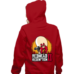 Shirts Zippered Hoodies, Unisex / Small / Red Readhead Redemption II