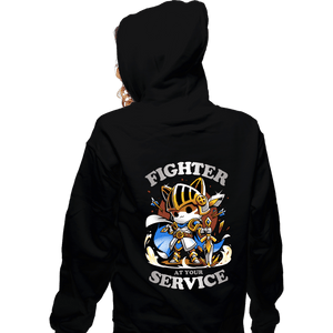 Daily_Deal_Shirts Zippered Hoodies, Unisex / Small / Black Fighter's Call