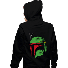 Load image into Gallery viewer, Shirts Zippered Hoodies, Unisex / Small / Black Bounty Hunter Helmet
