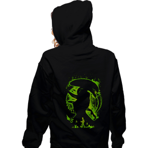 Daily_Deal_Shirts Zippered Hoodies, Unisex / Small / Black Alien's Nightmare
