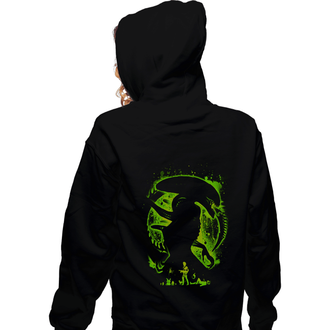 Daily_Deal_Shirts Zippered Hoodies, Unisex / Small / Black Alien's Nightmare