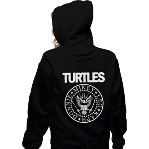 Shirts Zippered Hoodies, Unisex / Small / Black Turtles