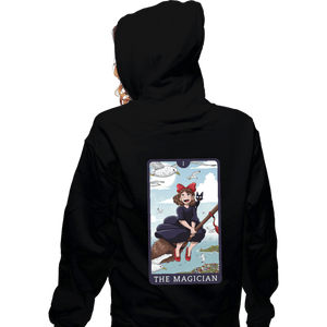 Daily_Deal_Shirts Zippered Hoodies, Unisex / Small / Black Tarot Ghibli The Magician