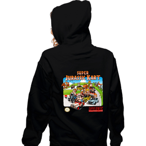 Daily_Deal_Shirts Zippered Hoodies, Unisex / Small / Black SuperJurassic Kart