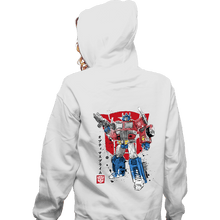 Load image into Gallery viewer, Daily_Deal_Shirts Zippered Hoodies, Unisex / Small / White Prime Sumi-E
