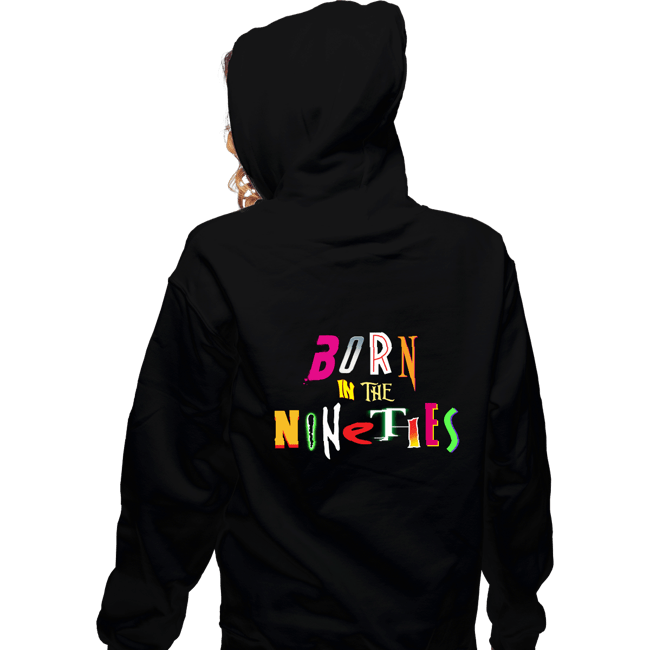 Daily_Deal_Shirts Zippered Hoodies, Unisex / Small / Black Born 90s