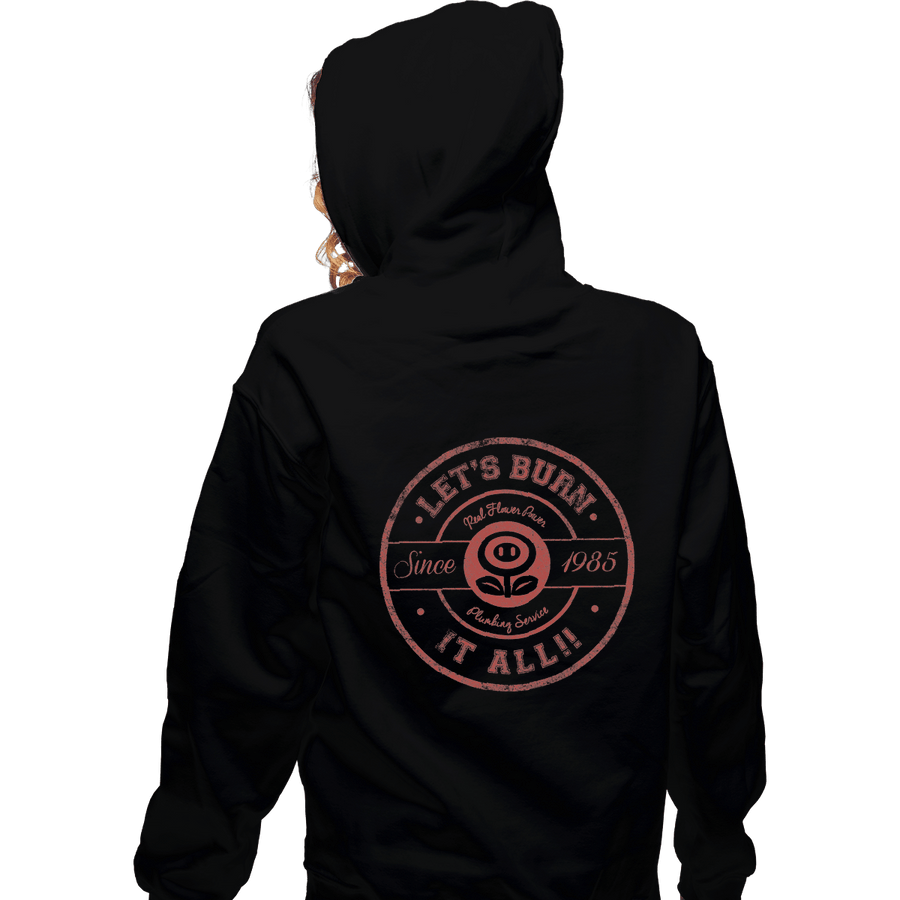 Shirts Zippered Hoodies, Unisex / Small / Black Flower