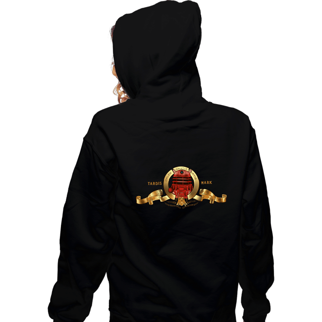 Daily_Deal_Shirts Zippered Hoodies, Unisex / Small / Black Tardis Mark