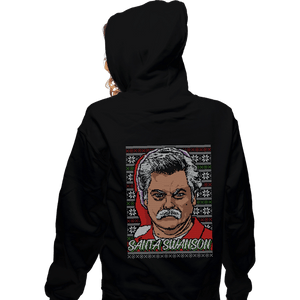 Shirts Zippered Hoodies, Unisex / Small / Black Santa Swanson