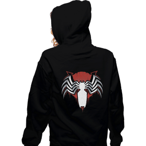 Shirts Zippered Hoodies, Unisex / Small / Black V of Symbiote