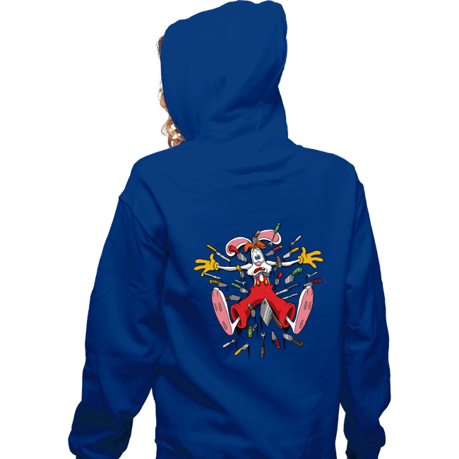 Daily_Deal_Shirts Zippered Hoodies, Unisex / Small / Royal Blue Knives Out Roger