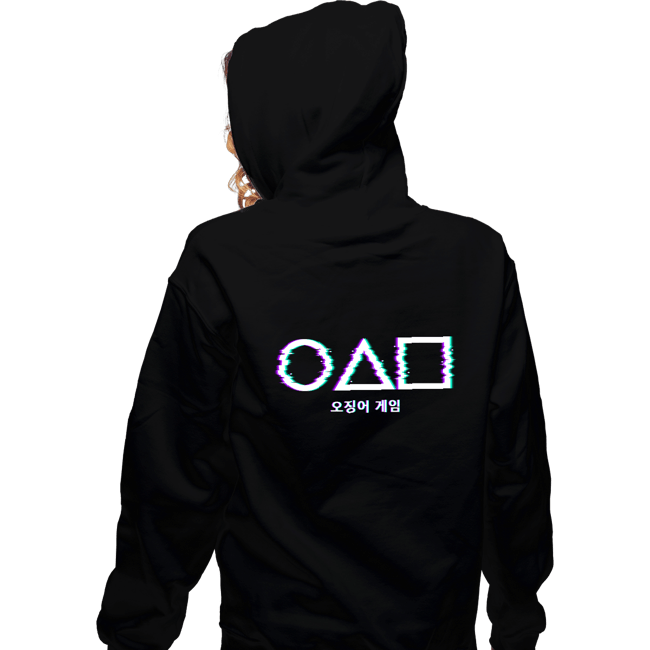 Shirts Zippered Hoodies, Unisex / Small / Black Glitch Squid