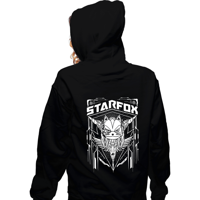 Shirts Zippered Hoodies, Unisex / Small / Black Starfox Crest