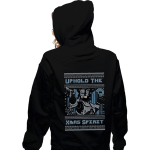 Daily_Deal_Shirts Zippered Hoodies, Unisex / Small / Black A Very Robo Christmas