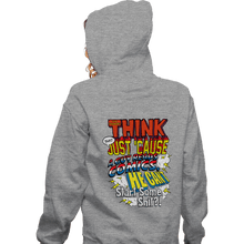 Load image into Gallery viewer, Daily_Deal_Shirts Zippered Hoodies, Unisex / Small / Sports Grey Just Cause A Guy Reads Comics
