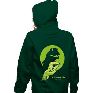 Daily_Deal_Shirts Zippered Hoodies, Unisex / Small / Irish Green La Grenouille