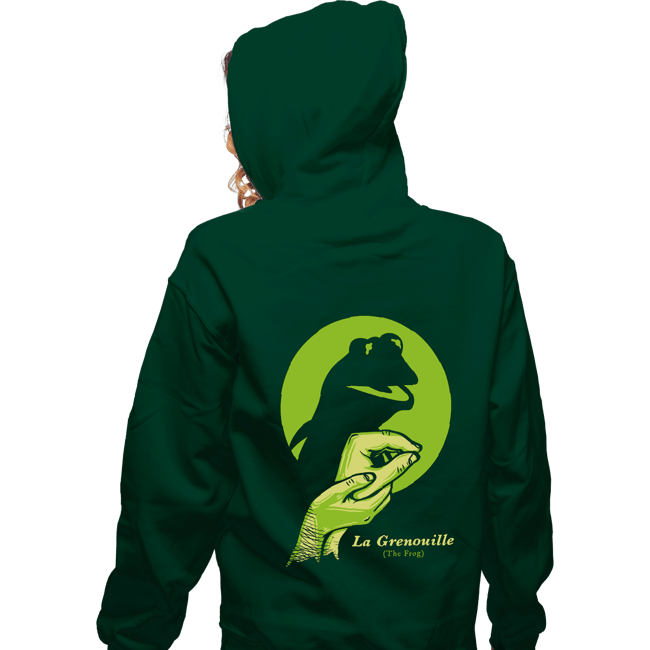 Daily_Deal_Shirts Zippered Hoodies, Unisex / Small / Irish Green La Grenouille