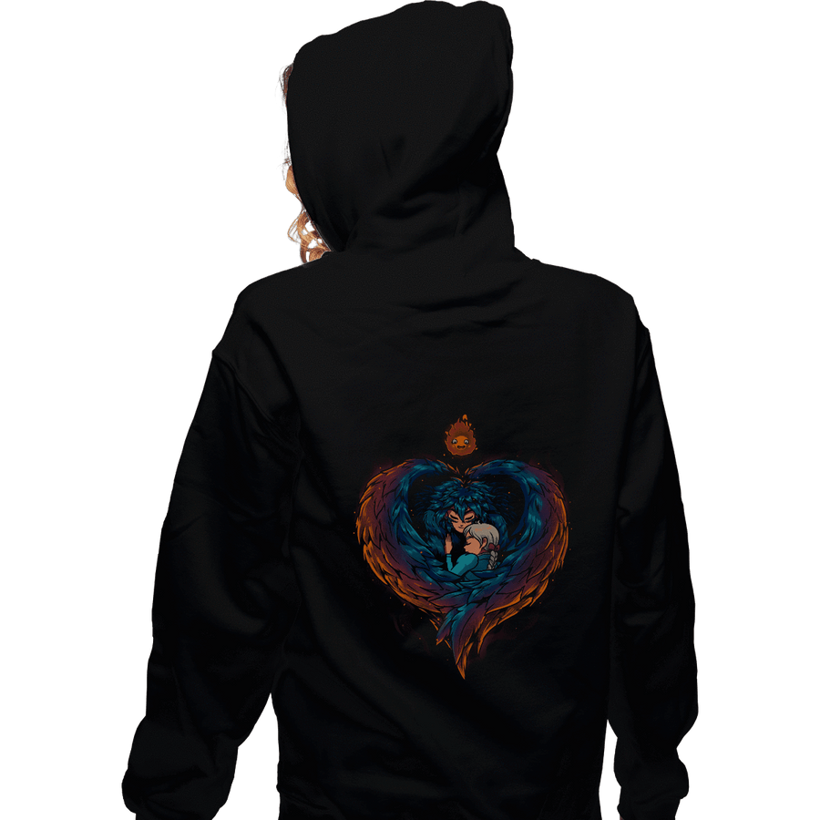 Shirts Zippered Hoodies, Unisex / Small / Black Heart On Fire