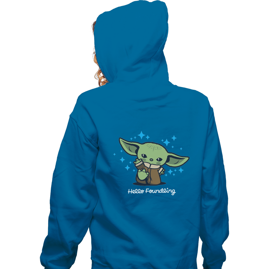 Shirts Pullover Hoodies, Unisex / Small / Sapphire Hello Foundling