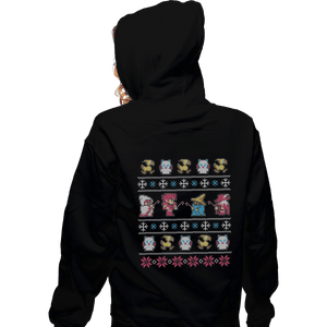 Shirts Zippered Hoodies, Unisex / Small / Black Winter Fantasy