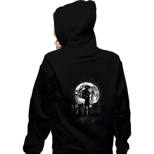 Shirts Zippered Hoodies, Unisex / Small / Black Moonlight Cowboy