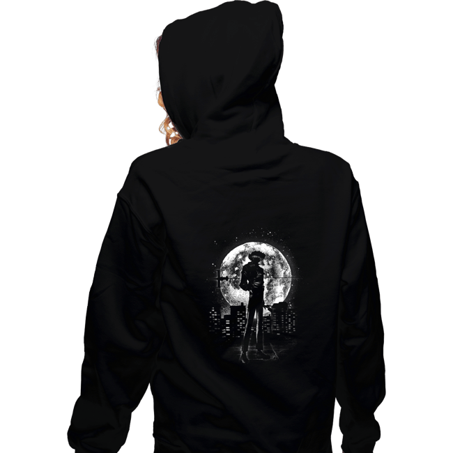 Shirts Zippered Hoodies, Unisex / Small / Black Moonlight Cowboy