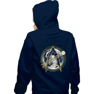 Shirts Zippered Hoodies, Unisex / Small / Navy Moonlight Boldly Night