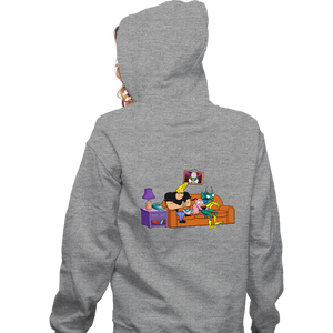 Secret_Shirts Zippered Hoodies, Unisex / Small / Sports Grey 90's Network