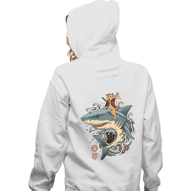 Daily_Deal_Shirts Zippered Hoodies, Unisex / Small / White Shark Catana