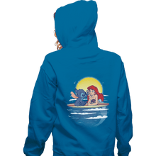 Load image into Gallery viewer, Shirts Pullover Hoodies, Unisex / Small / Sapphire Aloha Mermaid
