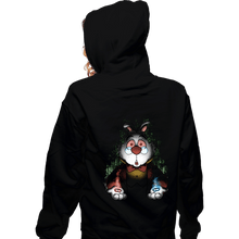 Load image into Gallery viewer, Daily_Deal_Shirts Zippered Hoodies, Unisex / Small / Black White Rabbit
