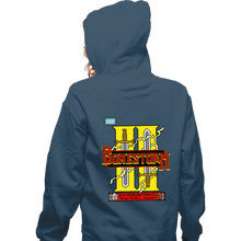 Load image into Gallery viewer, Daily_Deal_Shirts Zippered Hoodies, Unisex / Small / Indigo Blue Bonestorm II
