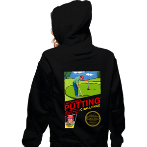 Shirts Zippered Hoodies, Unisex / Small / Black Lee Carvallo's Putting Challenge