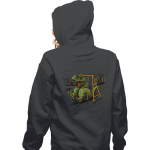 Shirts Zippered Hoodies, Unisex / Small / Dark Heather Jurassic Park