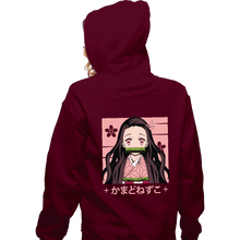 Load image into Gallery viewer, Shirts Zippered Hoodies, Unisex / Small / Maroon Nezuko
