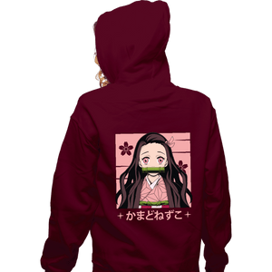 Shirts Zippered Hoodies, Unisex / Small / Maroon Nezuko