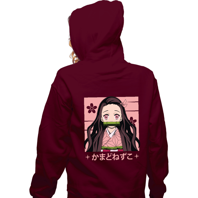 Shirts Zippered Hoodies, Unisex / Small / Maroon Nezuko