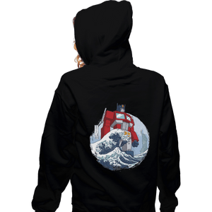 Shirts Pullover Hoodies, Unisex / Small / Black Wave Optimus